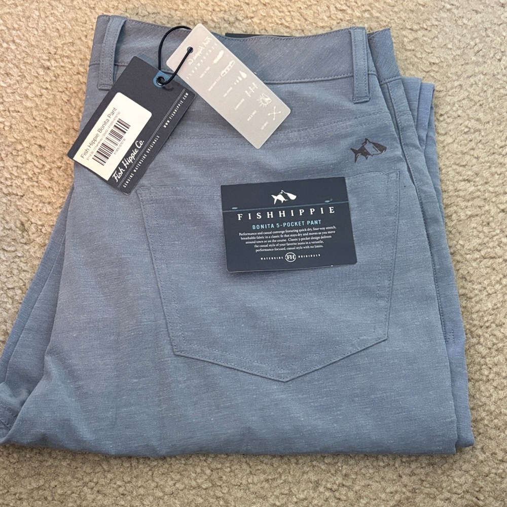 Fish Hippie Men's Blue Gray Performance Pants